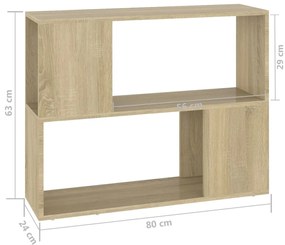 Móvel de TV 80x24x63 cm contraplacado cor carvalho sonoma