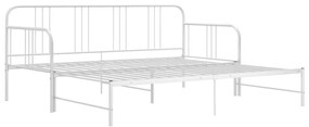 Estrutura sofá-cama de puxar 90x200 cm metal branco