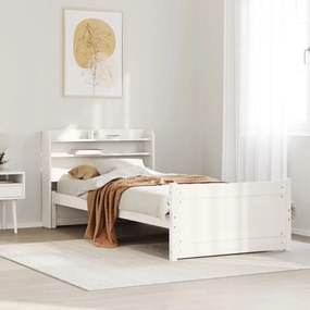 vidaXL Estrutura de cama c/ cabeceira sem colchão 90x200 cm branco