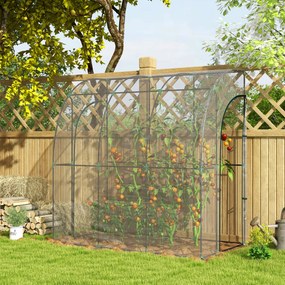 Estufa de jardim encostada, estufa de varanda, lona reforçada em PVC, 2 portas enroláveis, 214 x 118 x 212 cm, transparente