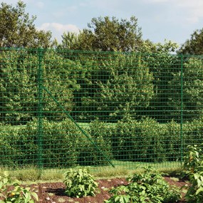 Cerca de malha de arame com flange 2x25 m verde