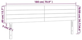 Cabeceira de cama 2 pcs veludo 90x5x78/88 cm cinzento-claro