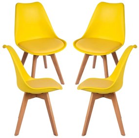 Pack 4 Cadeiras Synk Pro - Amarelo