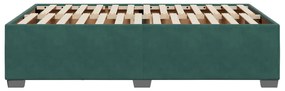 Estrutura de cama com colchão verde escuro 120x190 cm Veludo