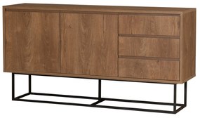 Conjunto de Mobiliário de Sala Laxus – Noz/Preto – TV: 140x50x40 cm, M
