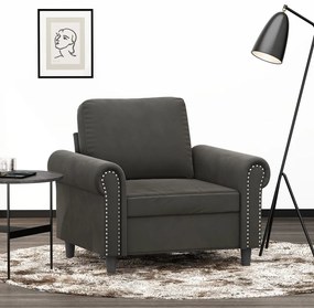 vidaXL Poltrona 60 cm veludo verde-escuro