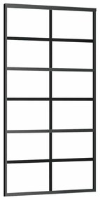 Porta deslizante c/ conj ferragens 102x205cm vidro ESG preto