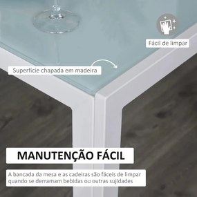 Conjunto de Refeição Hayla - 4 Cadeiras e 1 Mesa - Design Nórdico