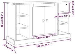 Aparador Pietra de 100 cm - Cinzento - Design Minimalista