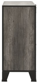 Armários arrumação 2pcs 72x36x82 cm metal e MDF cinzento
