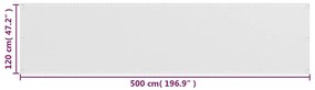 Tela de varanda 120x500 cm PEAD branco