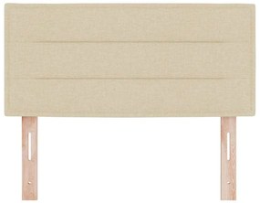Cabeceira vidaXL Design Linhas Creme 90 cm Tecido