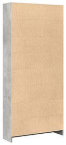 Estante 80x24x176 cm derivados de madeira cinzento cimento