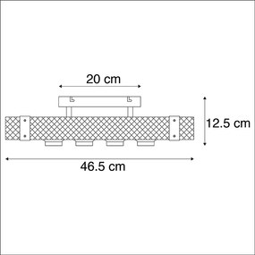 Candeeiro de tecto industrial de madeira com aço - Reena Industrial