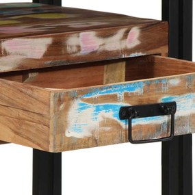 Mesa de Apoio vidaXL Multicolorida 90x33x75 cm em Madeira Recuperada e
