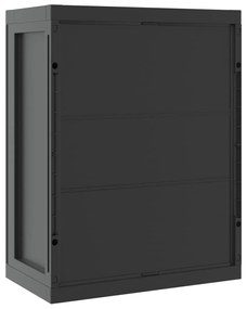 Móvel de arrumação para exterior 65x37x85 PP preto