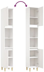 Armário casa de banho 30x30x190 cm derivados de madeira branco