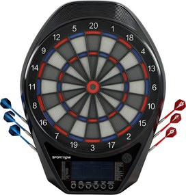 Alvo Eletrónico com 6 Dardos e 24 Pontas Macias Ecrã LED 34 Jogos e 2235 Programas 60,5x45,5x3,6 cm Multicolor