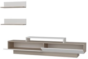 Móvel de TV Lusi – Branco e Córdoba – 180x31x40 cm + 2 Prateleiras de