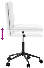 Cadeiras de jantar 2 pcs couro artificial branco