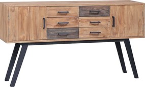 vidaXL Móvel lateral 110x30x75 cm teca maciça