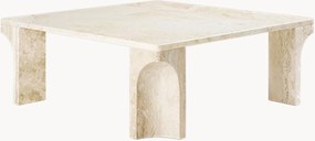 Mesa de centro em travertino Doric, L 80 cm