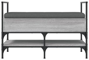 Banco sapateira 85,5x42x57,5 cm deriv. madeira cinzento sonoma