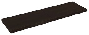vidaXL Tampo de mesa 200x60x(2-6) cm carvalho tratado castanho-escuro
