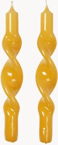 Velas cónicas artesanais Twist, conjunto de 2