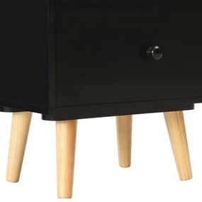 Mesas de cabeceira 2 pcs 40x30x50 cm pinho maciço preto