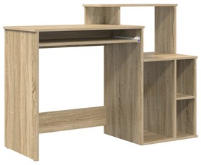 Mesa com Armazenamento Carvalho Sonoma 120.5x44x88.5 cm Madeira Proces