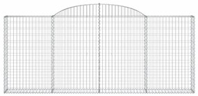 Cestos gabião arqueados 5pcs 300x30x120/140cm ferro galvanizado
