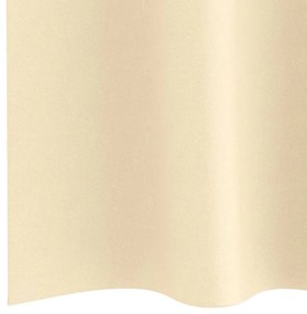 Cortinas com cortinas 2 pcs Creme 260 x 140 cm Poliéster