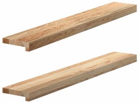 vidaXL Soleiras da janela 2 pcs 100x15x2cm carvalho maciço não tratado