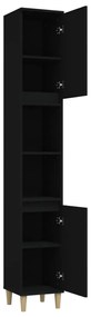 Armário casa de banho 30x30x190 cm derivados de madeira preto