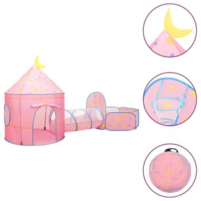 Tenda de brincar infantil 301x120x128 cm rosa