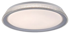 Luminária de teto design prata 40 cm com LED regulável - Wendy Design