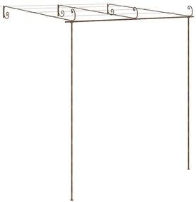 Pérgola de jardim 3x3x2,5 m ferro castanho antigo