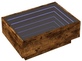 Mesa de centro c/ LEDs 70x50x30 cm derivados de madeira