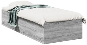 Estrutura cama 90x200 cm derivados de madeira cinzento sonoma