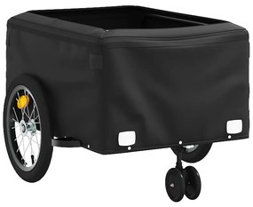 Reboque para bicicleta 45 kg ferro preto e amarelo