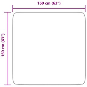 Tapete shaggy de pelo alto NAVARRA 160x160 cm poliéster creme