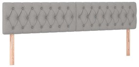 Cama boxspring com colchão 120x190 cm tecido cinzento-claro