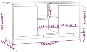 Móvel de TV 102x37,5x52,5 cm derivados madeira carvalho sonoma