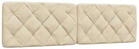 Estrutura de cama sem colchão 180x200 cm tecido cor creme