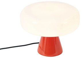 Candeeiro de Mesa Retro Vermelho com Branco - Knob Retro
