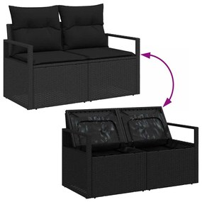 Conjunto de Sofás de Jardim vidaXL de 10 Peças com Almofadas de Polira