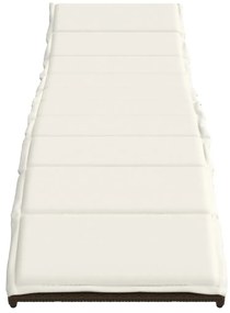 Espreguiçadeiras com mesa 2 pcs vime PE castanho