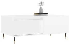 Mesa de centro 90x50x36,5 cm derivados madeira branco brilhante