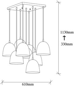 Chandelier Tattoo – Preto – 61 x 61 cm
